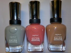 Sally Hansen Complete Salon Manicure in Dorien Grey, Casting Call and Teracotta, £1 each in Poundland